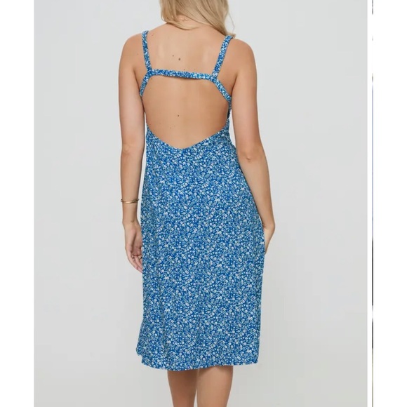 Princess Polly Georgia Print Floral Open Back Midi Dress - Picture 2 of 14